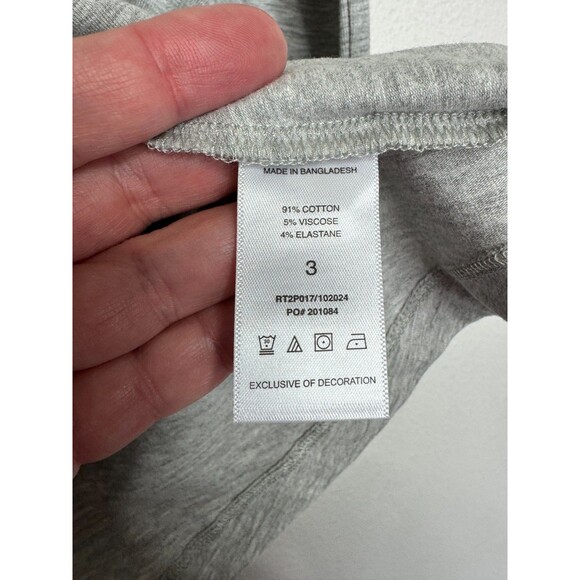 Splendid Girls Sz 3 Ruffle Trim Dress Heather Gray Long Sleeve Elastic Waist NWT - Picture 4 of 7